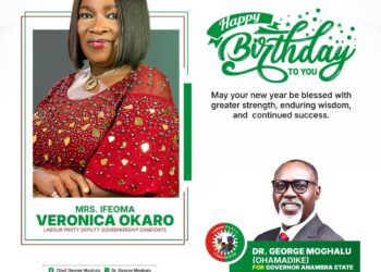Dr. George Moghalu Celebrates Running Mate, Mrs. Ifeoma Veronica Okaro’s Birthday