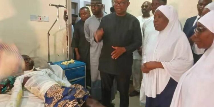 Peter Obi Visits Hospitalized Victims, Urges Collective Response
