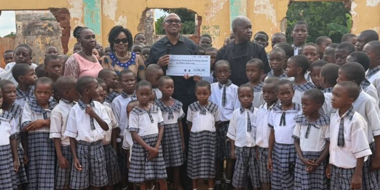 Peter Obi Rebuilds Historic Agulu School Destroyed by Fire