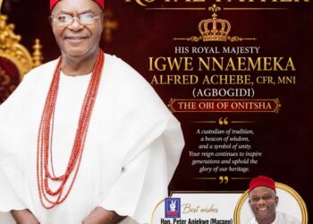 Aniekwe Celebrates Royal Father, Obi of Onitsha, on 85th Milestone