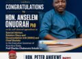 JUST IN: Aniekwe Hails Anselm Onuorah’s Appointment