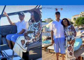 Saraki and His Wife, Spotted Celebrating her Birthday on a Boat